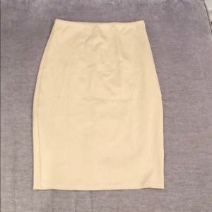 Tan pencil skirt